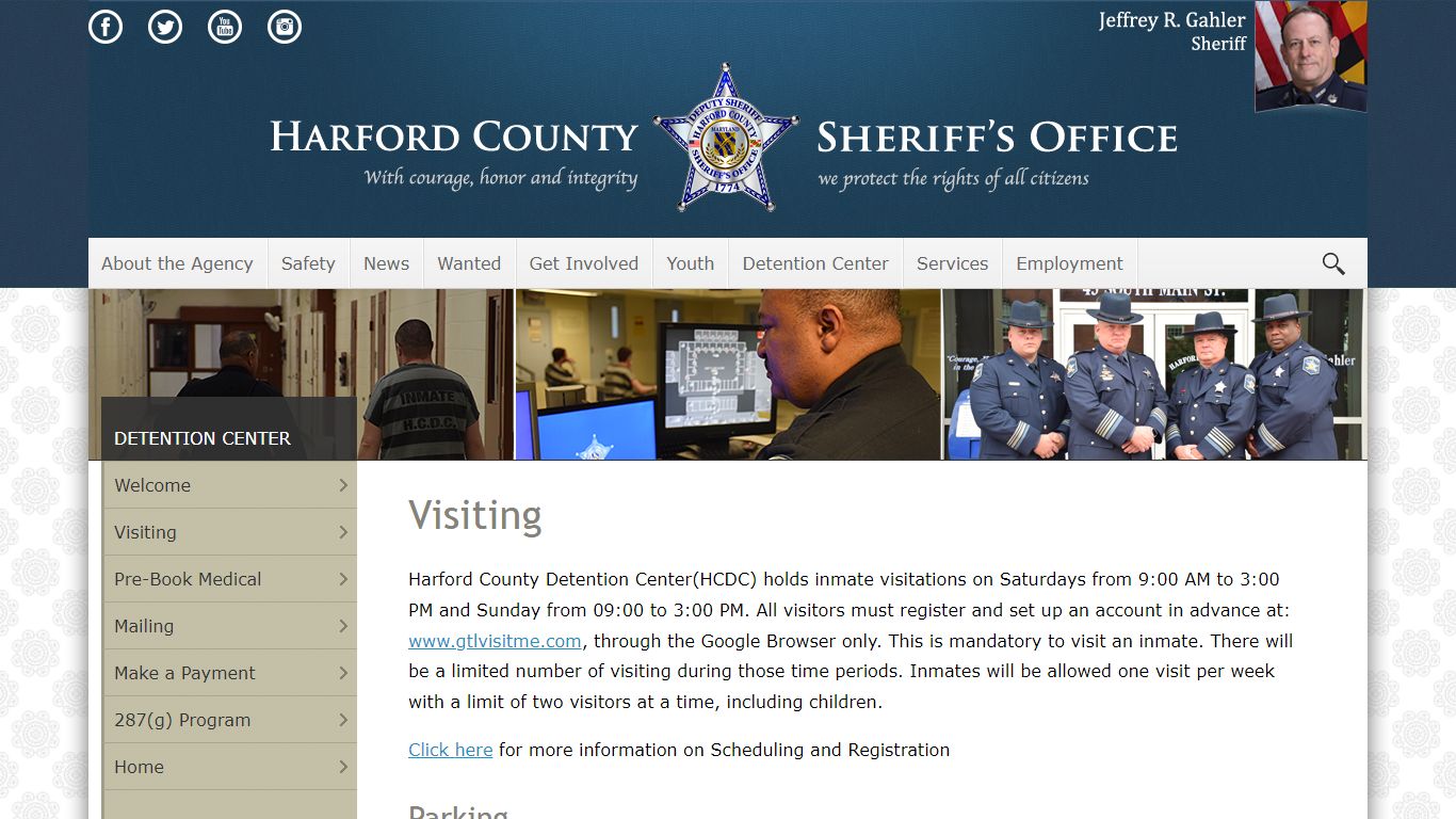 Visiting - Harford County Sheriff's Office